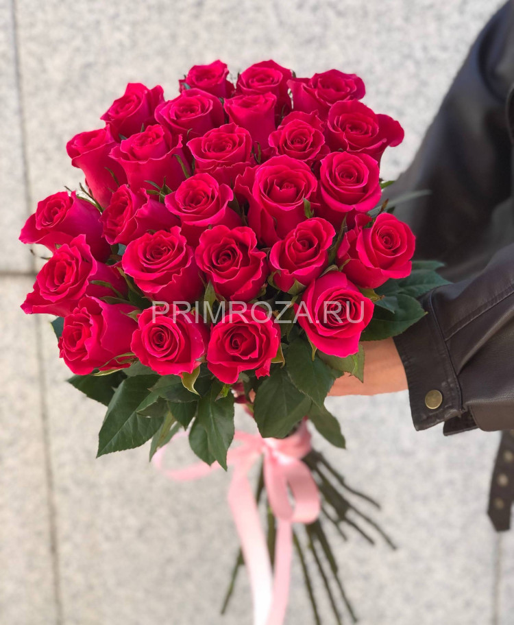Букет из 25 малиновых роз Эквадор #H6899