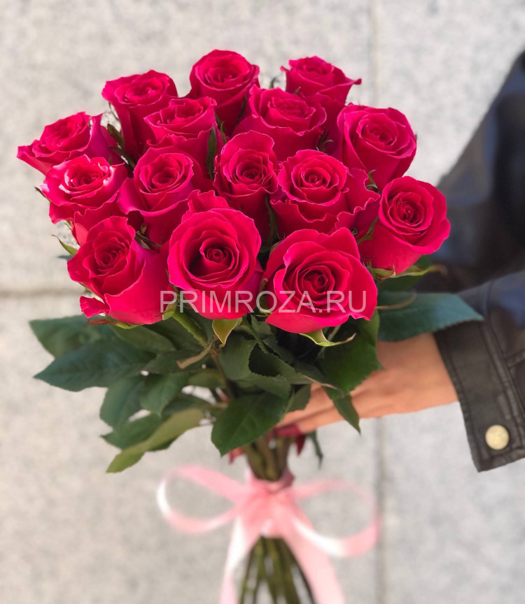 Букет из 15 малиновых роз Эквадор #H6898