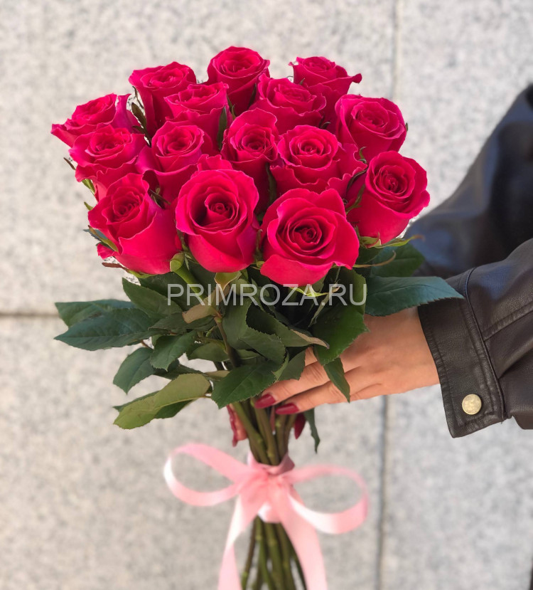 Букет из 15 малиновых роз Эквадор #H6898