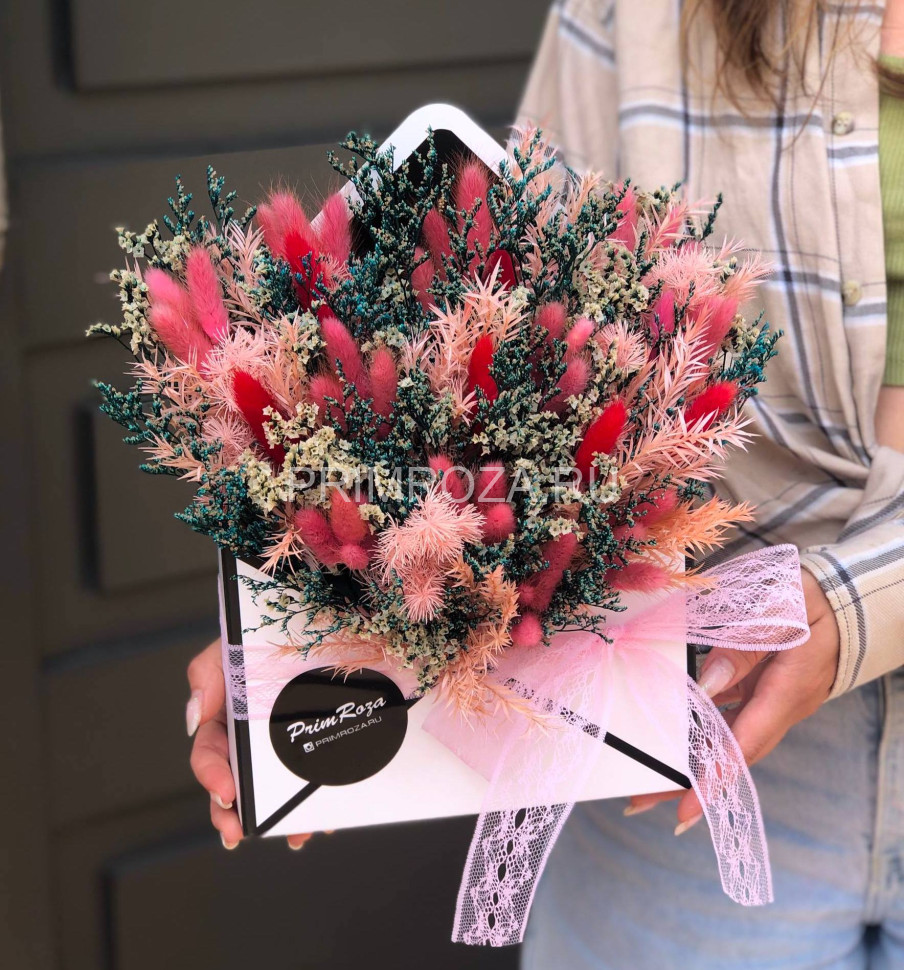 Цветы c доставкой во Владивостоке <br>Композиция из сухоцветов #А0090 