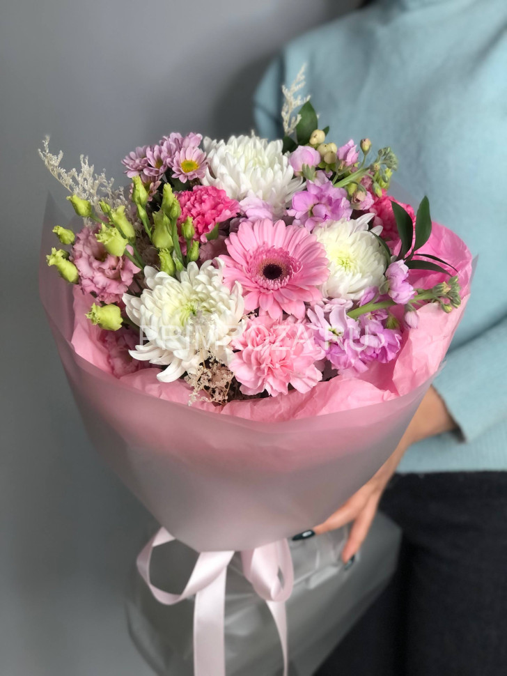 Цветы c доставкой во Владивостоке <br>Сборный нежный букет #В5691 