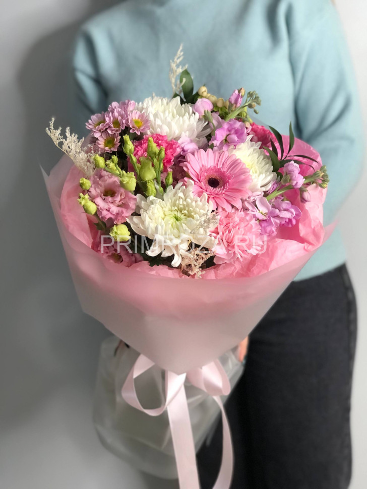 Цветы c доставкой во Владивостоке <br>Сборный нежный букет #В5691 