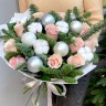 Нежный букет с нобилисом и розами#A8445