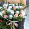 Нежный букет с нобилисом и розами#A8445