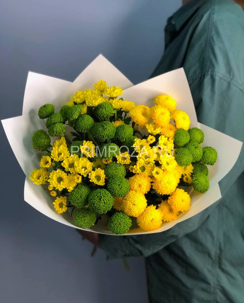 Цветы c доставкой во Владивостоке <br>Ассорти букет из хризантем#A2154 