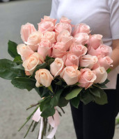 Нежно розовые розы Эквадор#R4544 