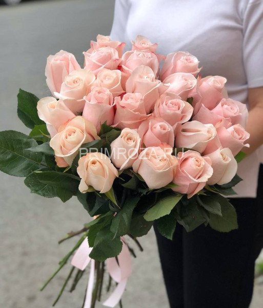 Нежно розовые розы Эквадор#R4544 