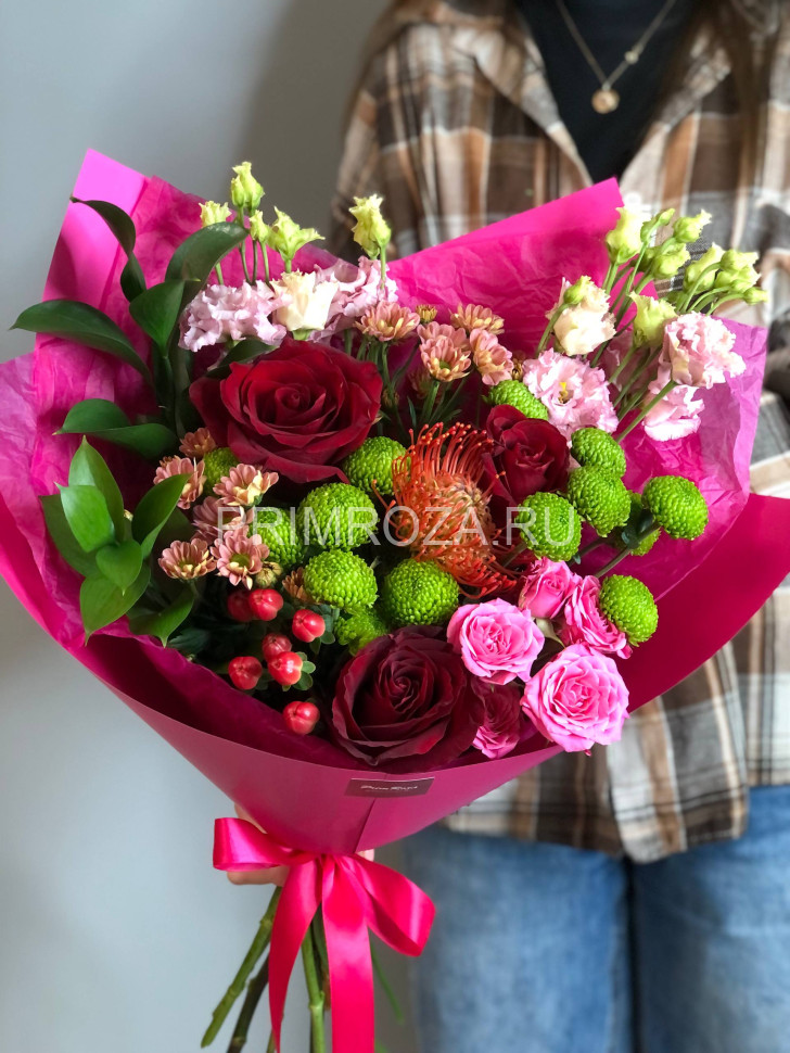 Цветы c доставкой во Владивостоке <br>Экзотический букет с нутаном 