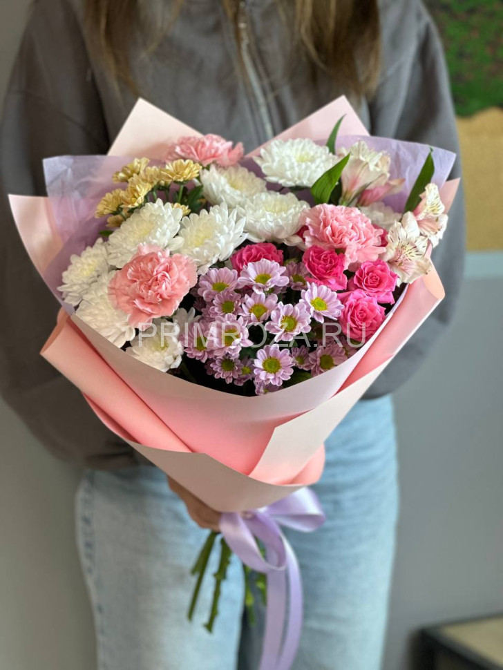 Цветы c доставкой во Владивостоке <br>Ассорти букет #A1587 