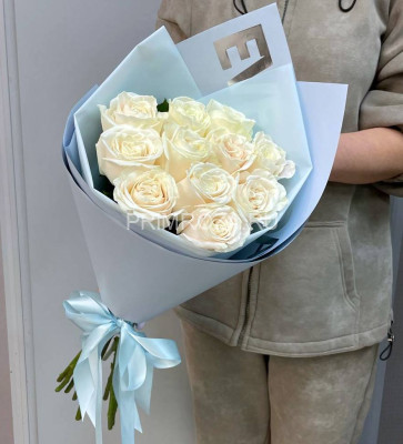 Букет из белоснежных роз  #R1125