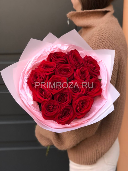 Букет из 15 красных роз #A0014