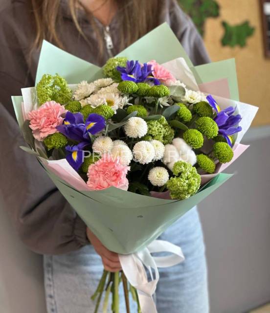 Ассорти букет с ирисами #A1517