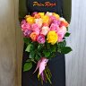 Букет разноцветных роз  #V095 
