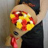 Букет разноцветных роз  #V095 