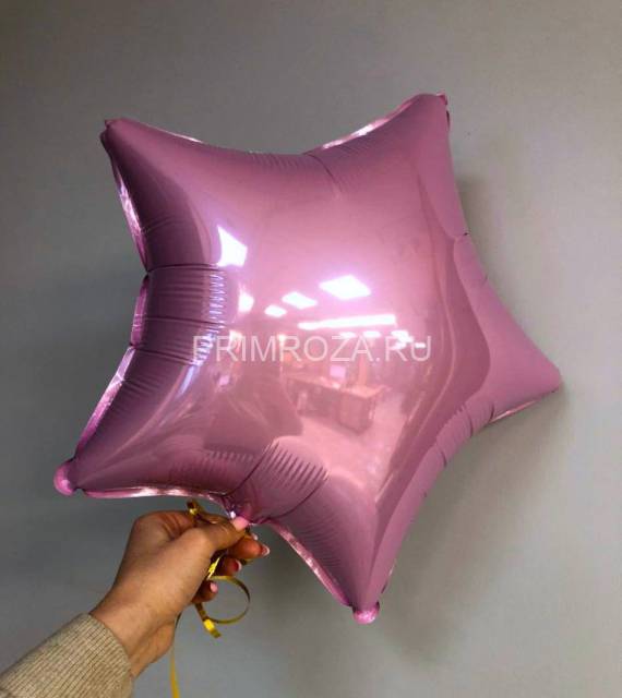 Воздушный шар фольгированный "Розовая звезда"