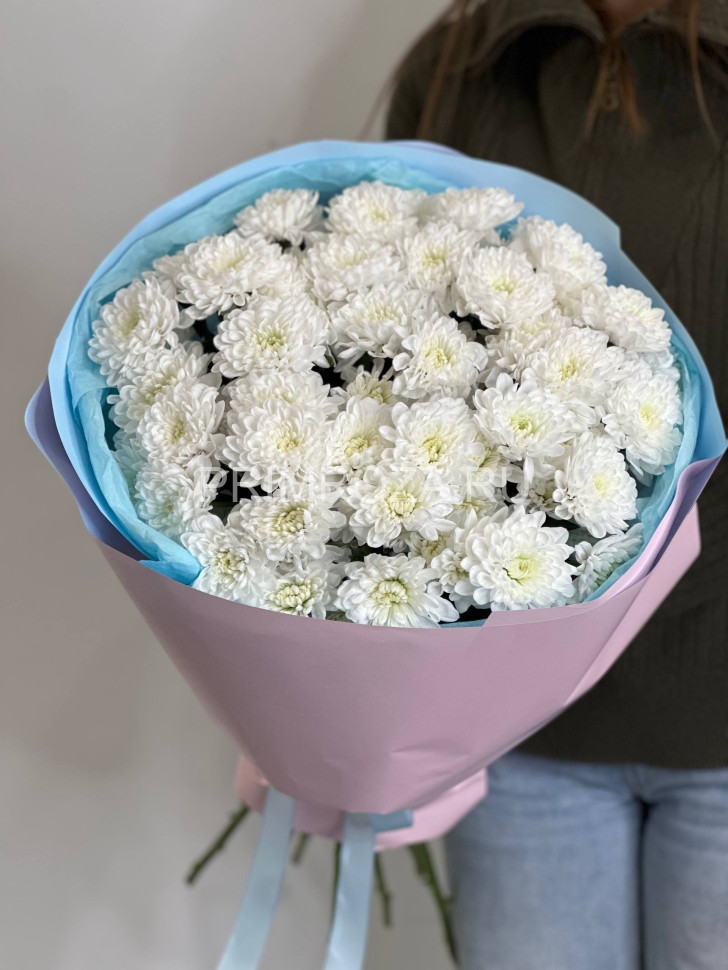 Цветы c доставкой во Владивостоке <br>#DV024 Монобукет из 9 хризнтем алтай 